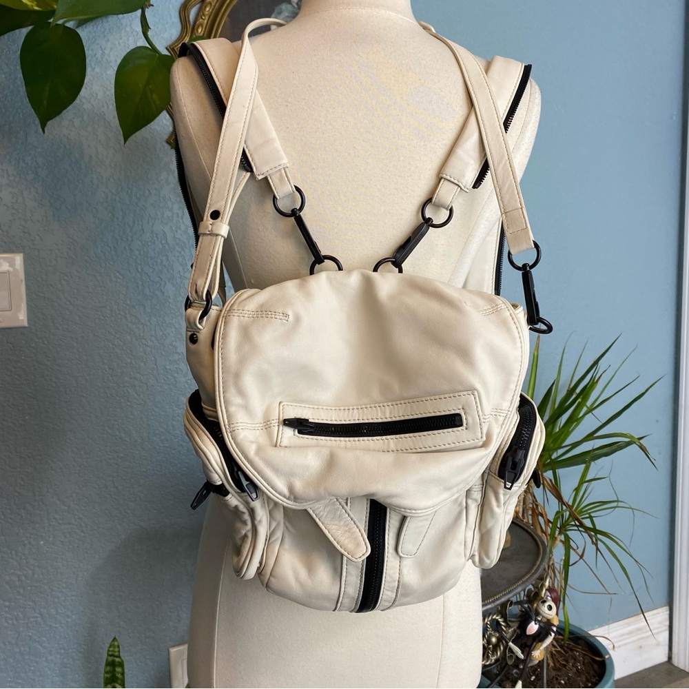 Alexander Wang White Leather Backpack
